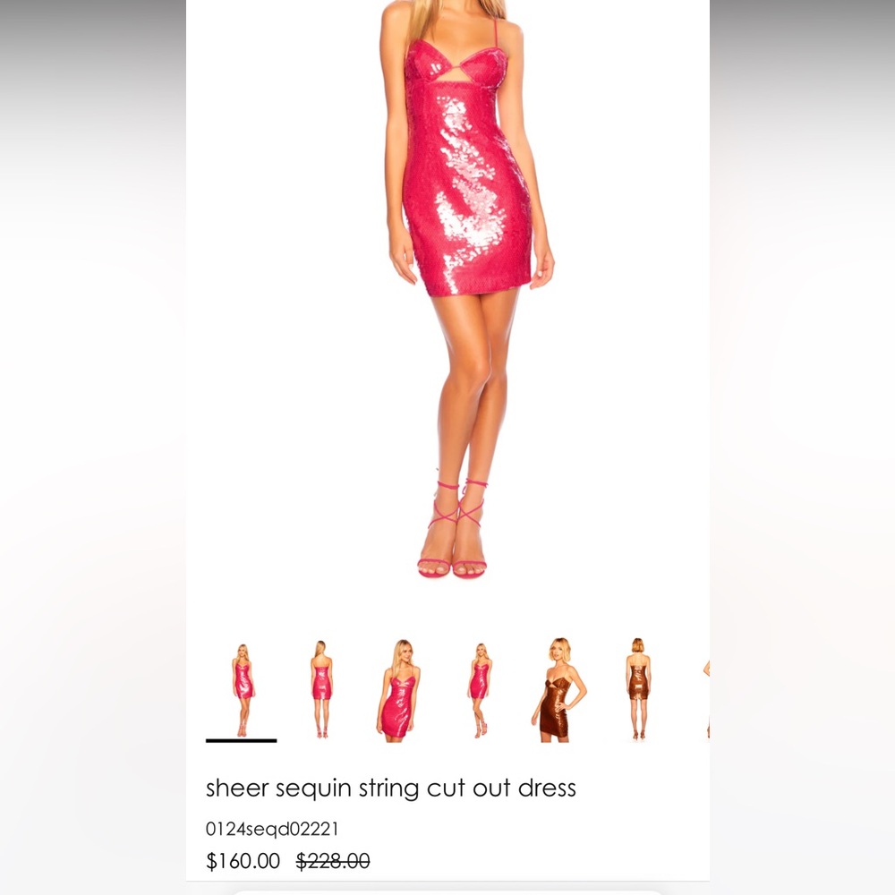 Susana Monaco Pink Sequin Mini Dress